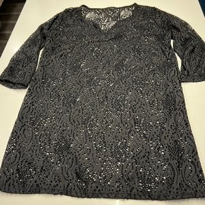 Women’s black knit coverup